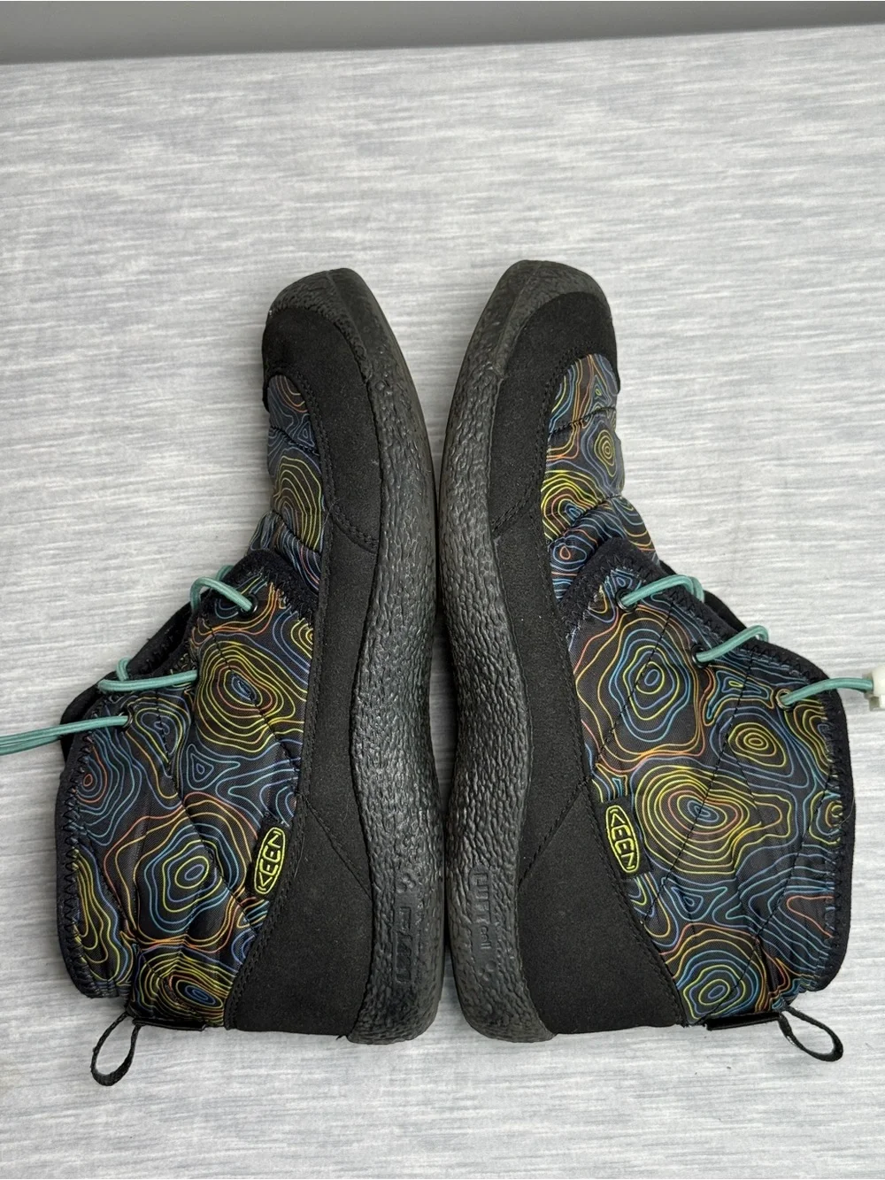 Keen Howser III Kids Chukka Boots Topographic Print Waterproof Youth Sz 5